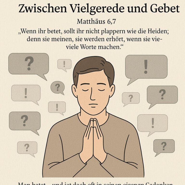 zwischen echtem Gebet vs. Vielgerede